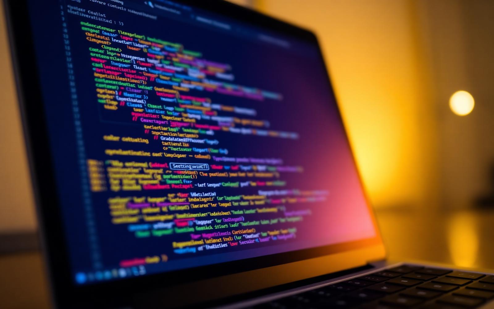 Custom code written in a modern editor